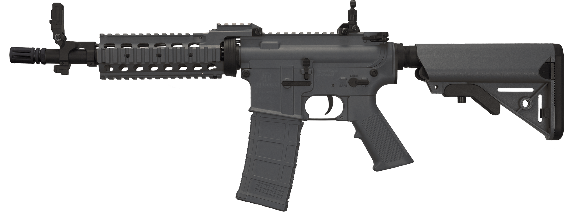 Tippmann Basic Training Full Size M4 Airsoft AEG with RIS Handguard (Length: CQB / Grey) - Eminent Paintball And Airsoft