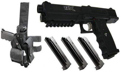 TIPPMANN TIPX TRUFEED DELUXE PISTOL KIT - BLACK/BLACK - Eminent Paintball And Airsoft