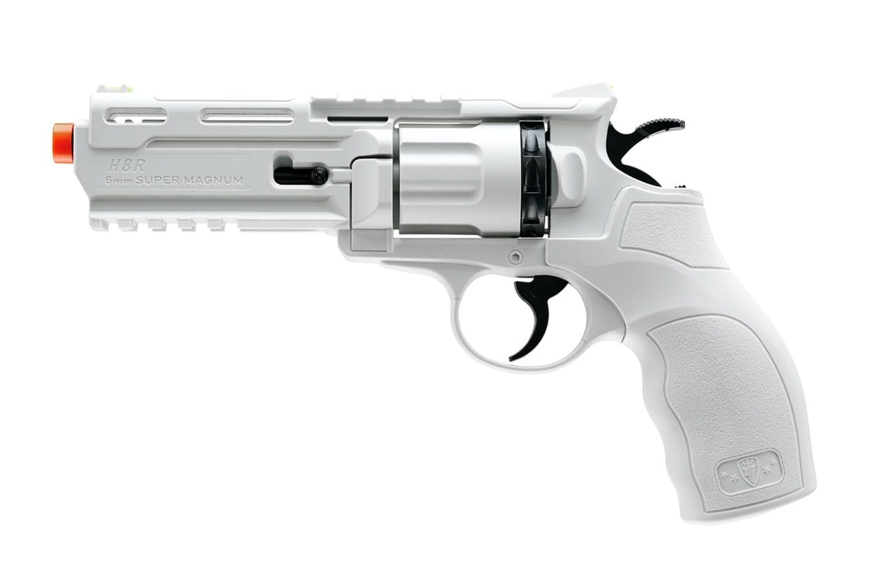 Elite Force H8R CO2 Powered Airsoft Revolver - White/Black - Eminent Paintball And Airsoft