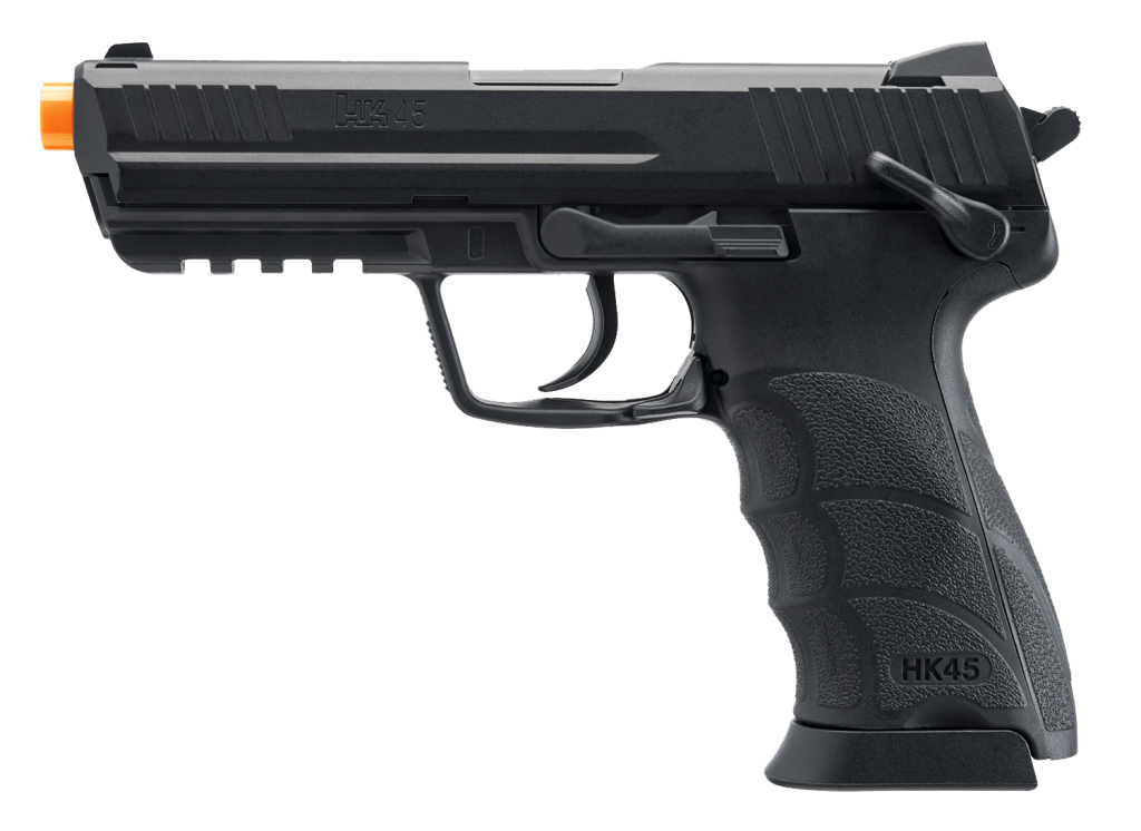 Umarex H&K Licensed HK45 Full Size CO2 Gas Non-Blowback Airsoft Pistol - Black - Eminent Paintball And Airsoft
