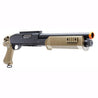 Tactical Force Tri-Shot Spring Powered Pump Shotgun by UMAREX (Color: Black / Tan) - Eminent Paintball And Airsoft