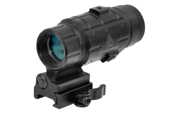 UTG 3X Magnifier with Flip-to-side QD Mount, W/E Adjustable - Eminent Paintball And Airsoft