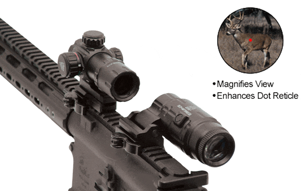 UTG 3X Magnifier with Flip-to-side QD Mount, W/E Adjustable - Eminent Paintball And Airsoft