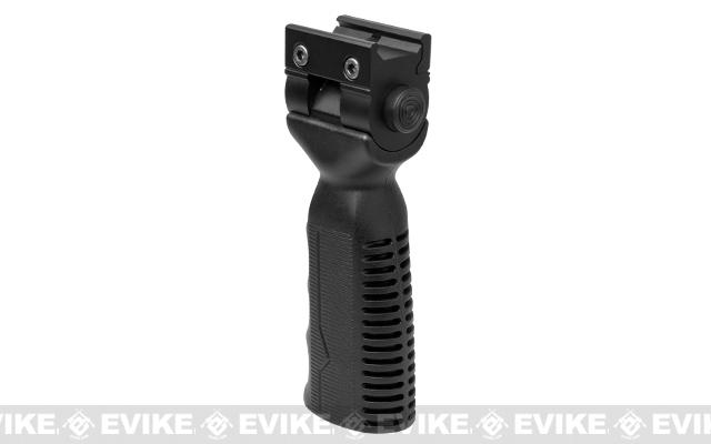 VISM Side Folding 45 / 90 Degree Vertical Grip - Black - Eminent Paintball And Airsoft