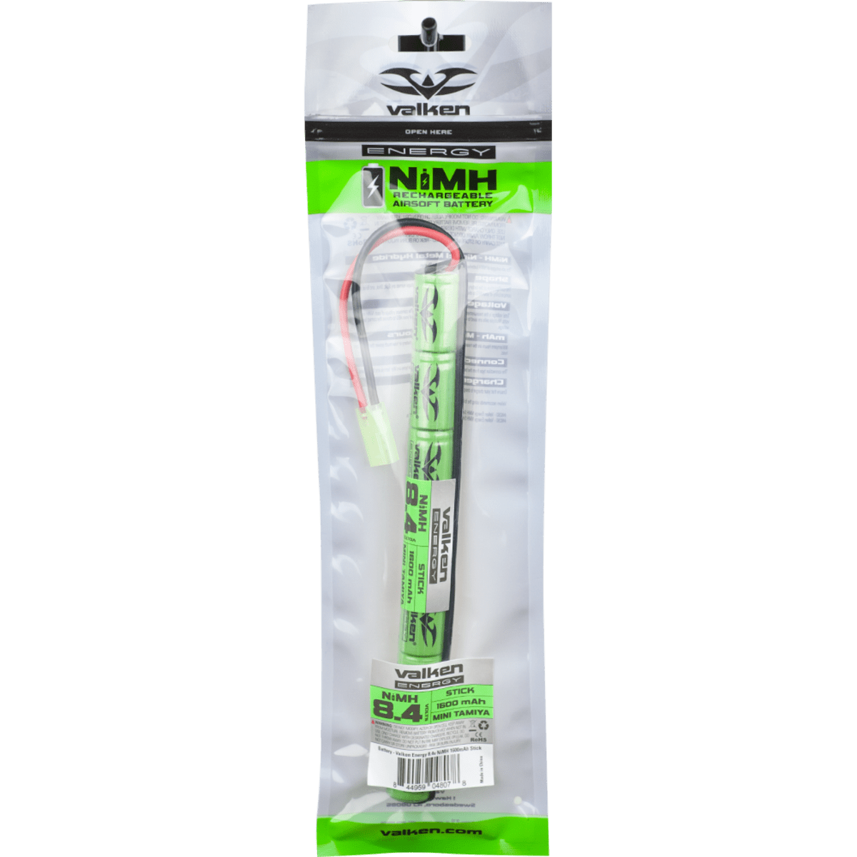 VALKEN BATTERY - NIMH 8.4V 1600MAH MINI STICK STYLE - Eminent Paintball And Airsoft
