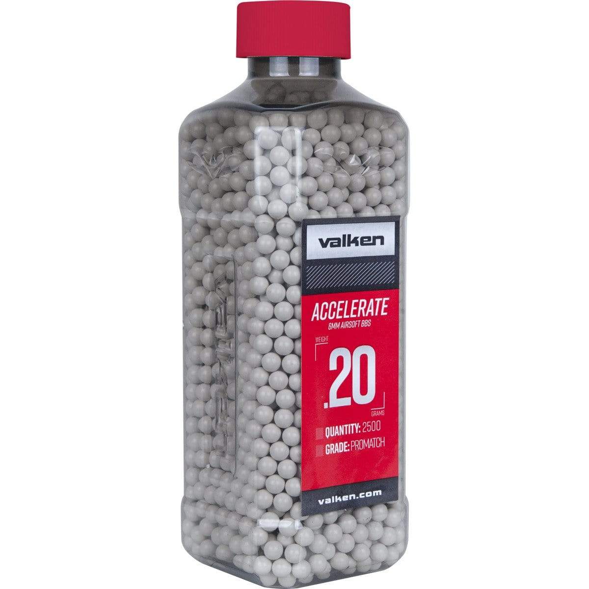 Valken Accelerate Airsoft BBs - 0.20G-2500CT-White - Eminent Paintball And Airsoft