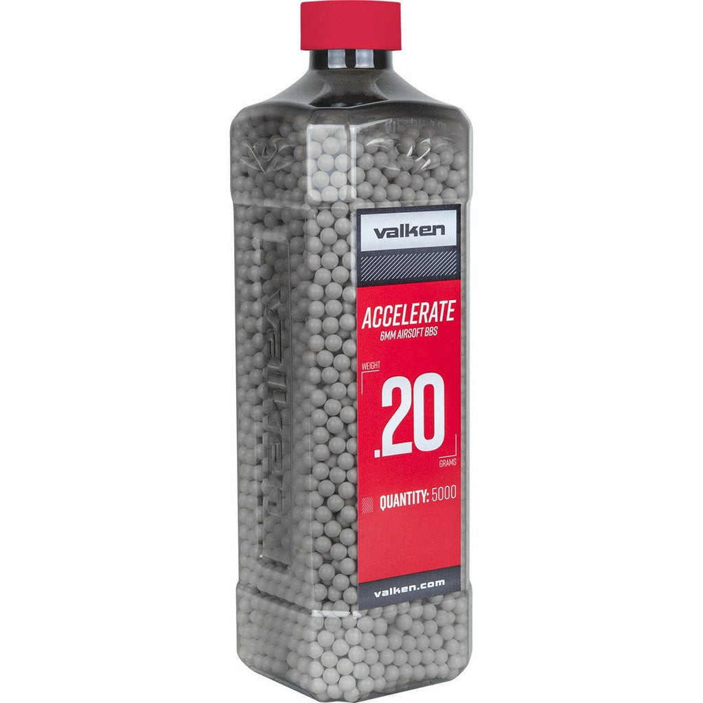 Valken Accelerate Airsoft BBs - 0.20G-5000CT-White - Eminent Paintball And Airsoft