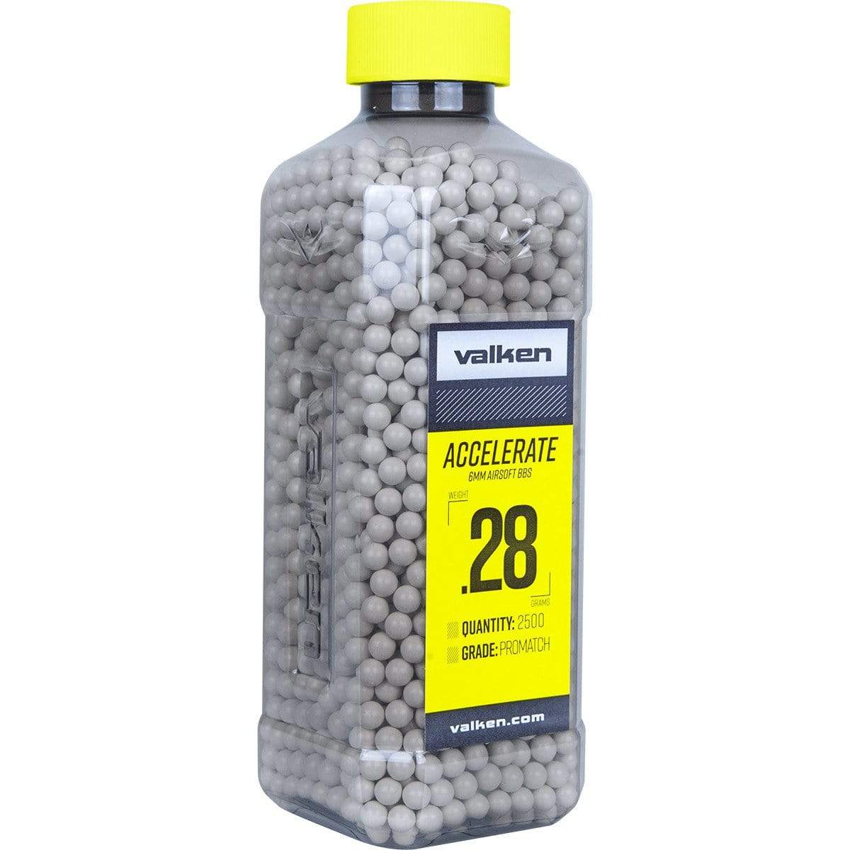 Valken Accelerate Airsoft BBs - 0.28G-2500CT-White - Eminent Paintball And Airsoft