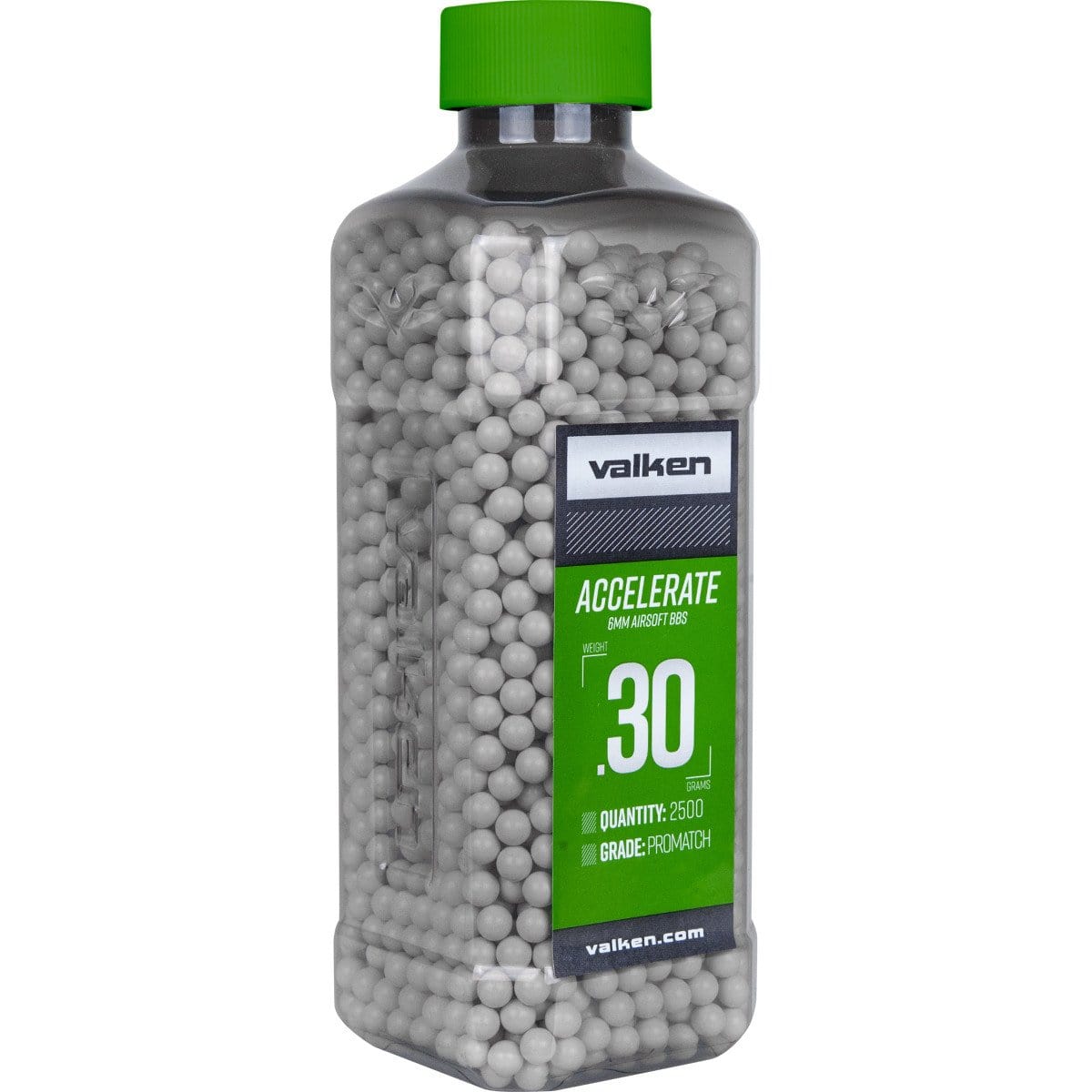 Valken Accelerate Airsoft BBs - 0.30G-2500CT-White - Eminent Paintball And Airsoft
