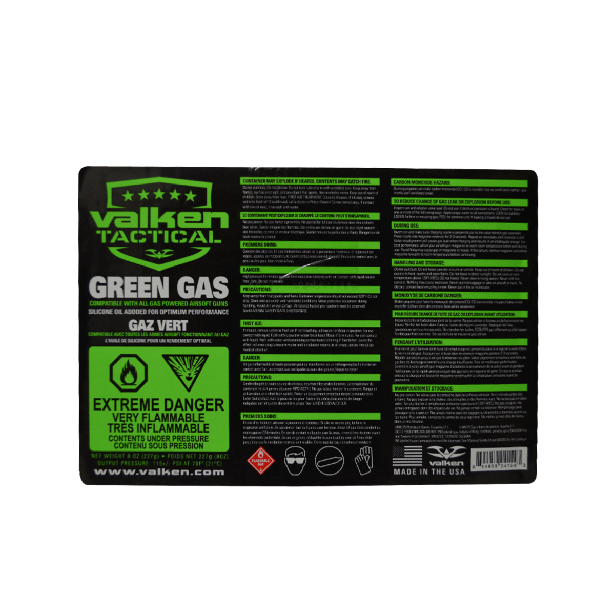 Valken Airsoft Green Gas