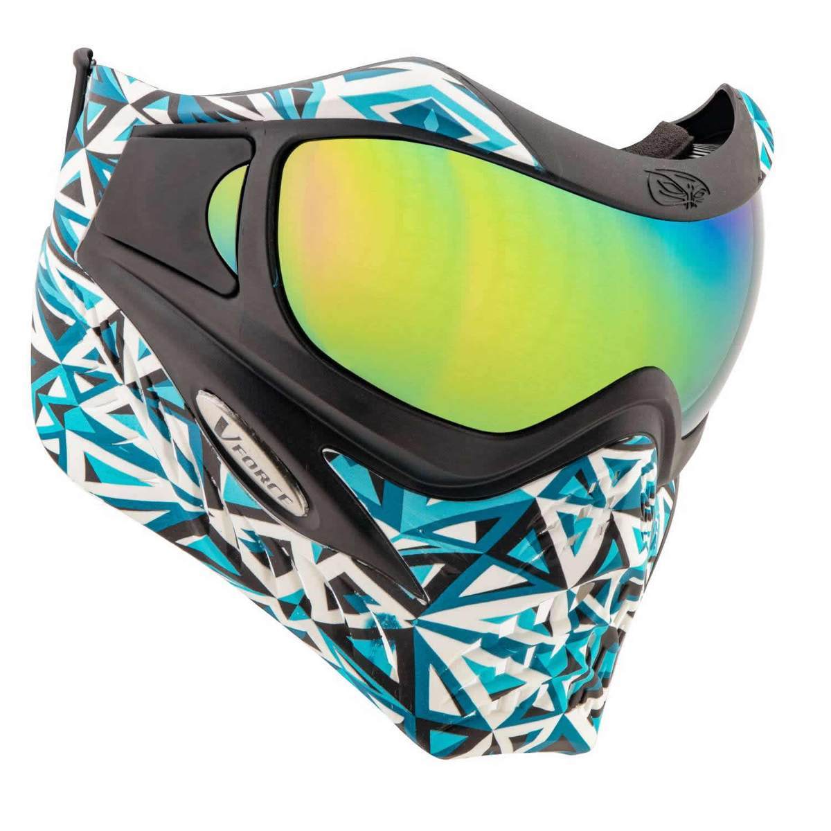 VForce Grill SE Angler Aqua w/ Phantom Lens (Blk/Teal/White) - Eminent Paintball And Airsoft