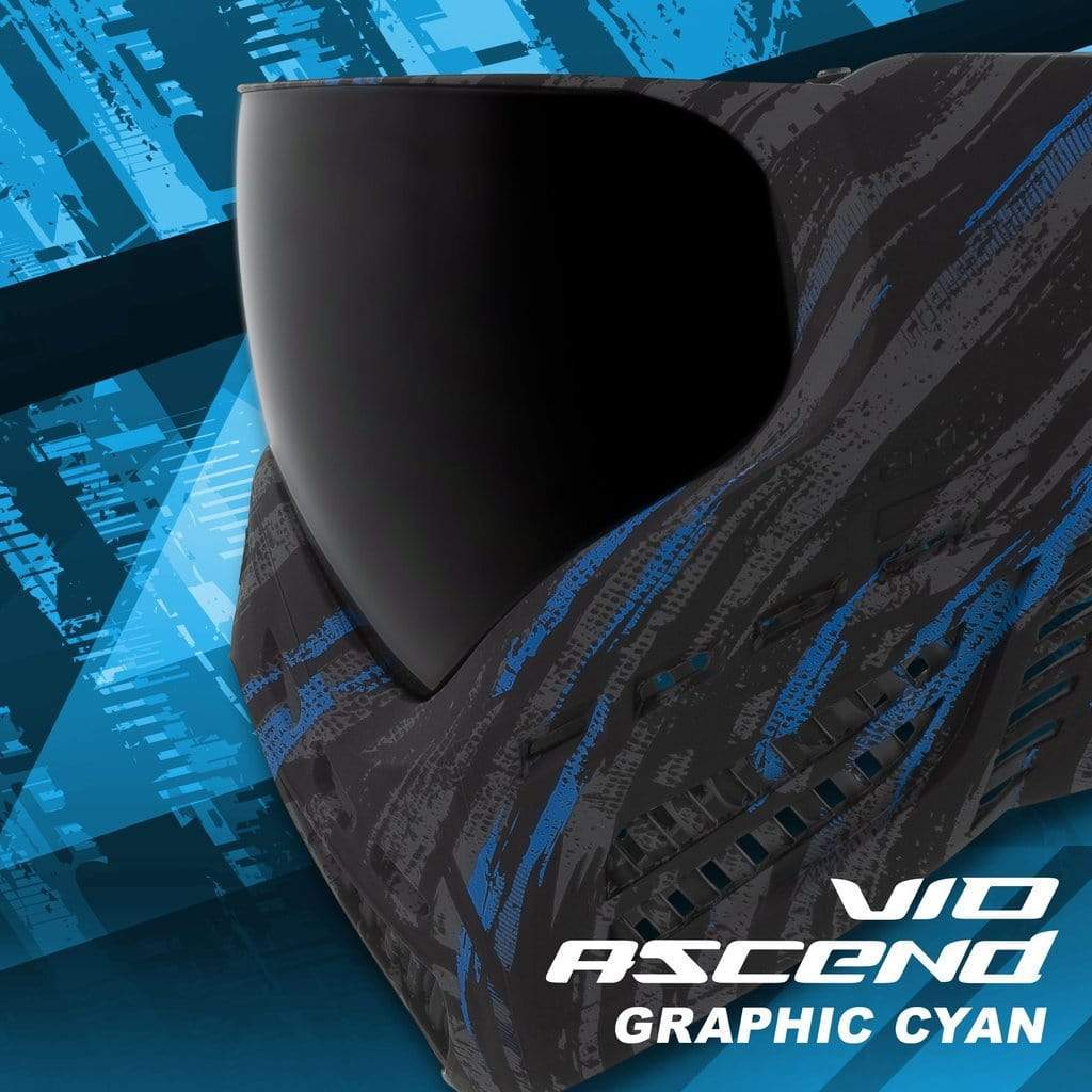 VIRTUE VIO ASCEND GOGGLE - GRAPHIC CYAN - Eminent Paintball And Airsoft