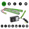 Valken NiMh Power Kit - 9.6V 1600mAh Split Airsoft Battery & 1A Smart Charger - Eminent Paintball And Airsoft